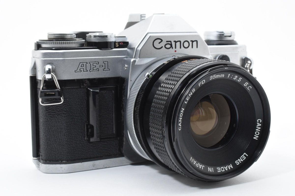  Canon AE 1 シルバー FD 35 mm F 3 5 S C YM 4996 44 一眼レフカメラ(フィルム) フィルムカメラ