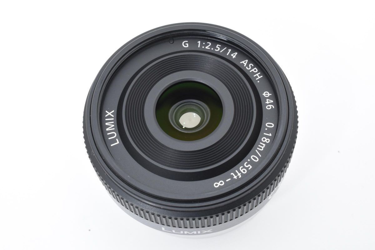 良品 Panasonic LUMIX G 14mm F2.5 ASPH. H-H014 AYM5016#77 - メルカリ