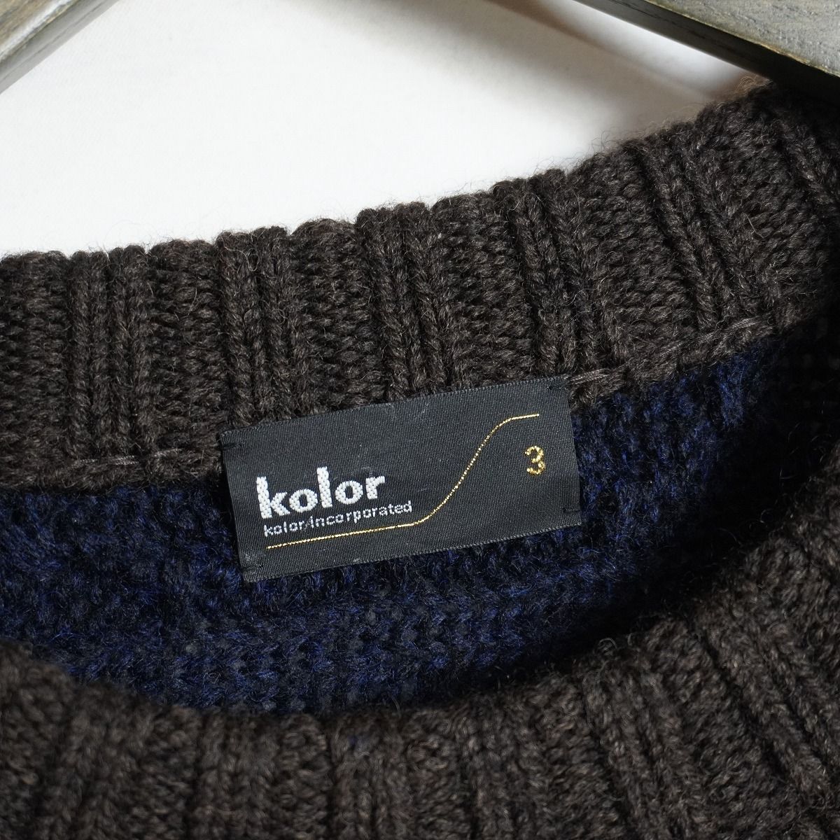 美品 kolor カラー ニット セーター プルオーバー ウール クレイジー 