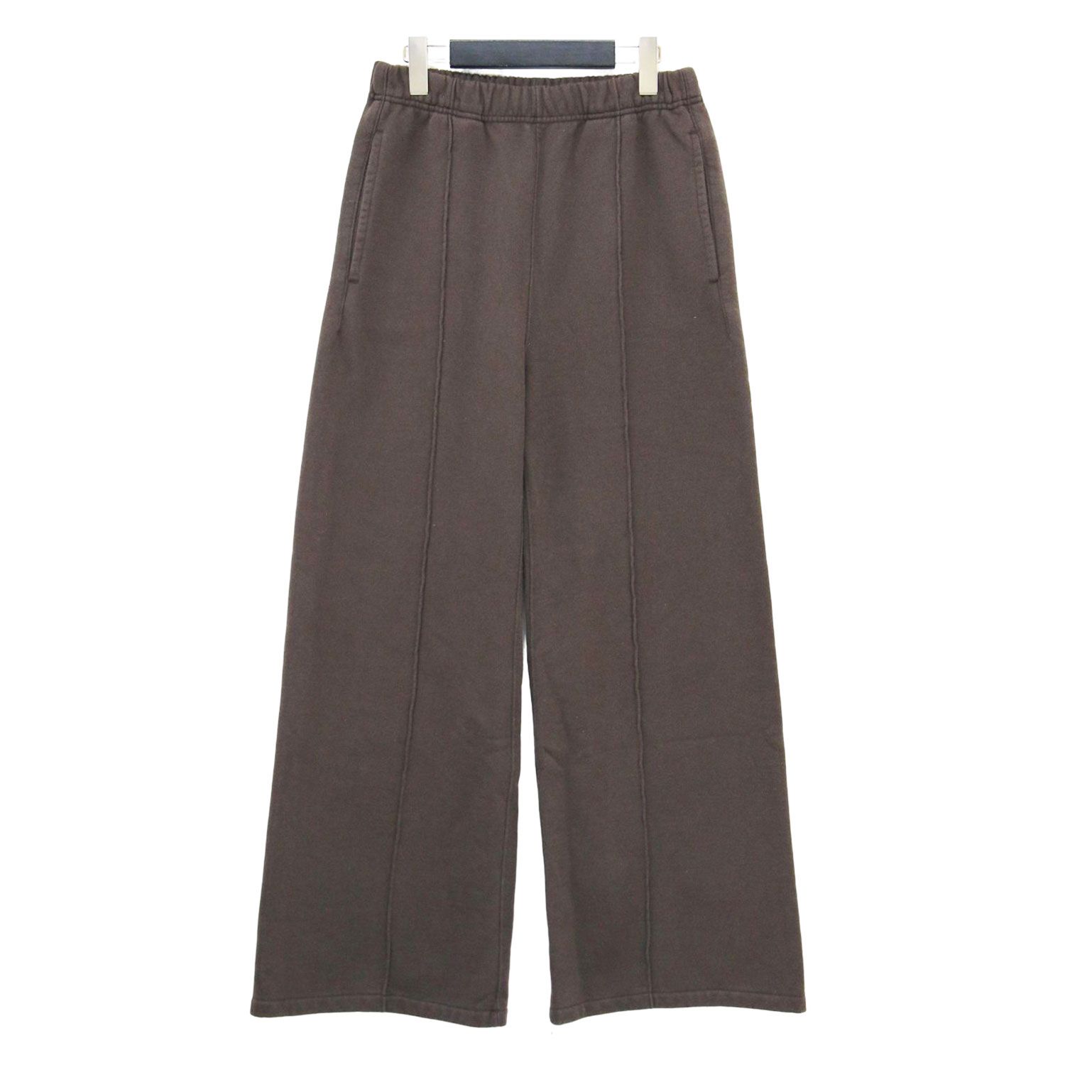 JANE SMITH ジェーンスミス パンツ ブラウン サイズ XS ストレート スウェット ウエストゴム 裏毛 コットン ボトムス ズボン レディース