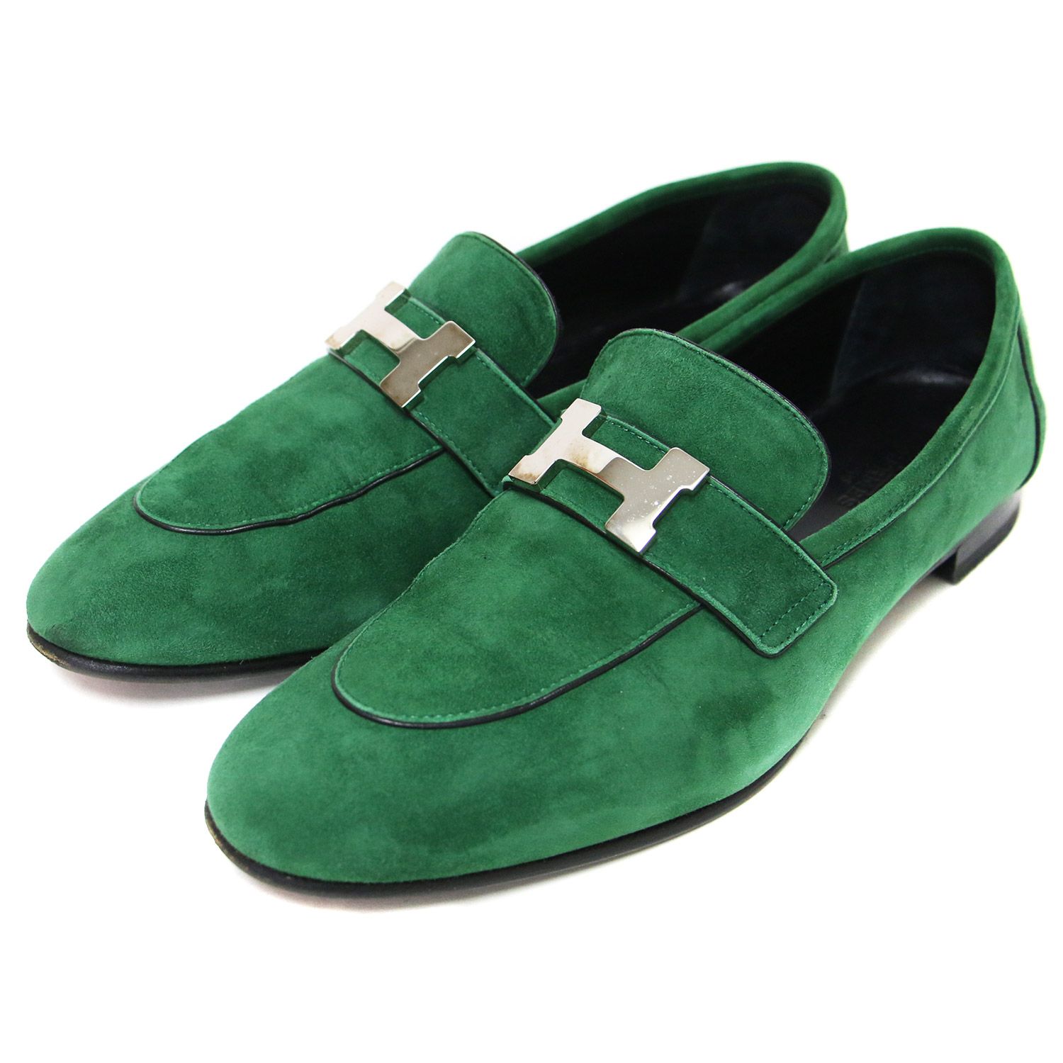 HERMES エルメス グリーン サイズ:37(24.0cm) | モカシン パリ