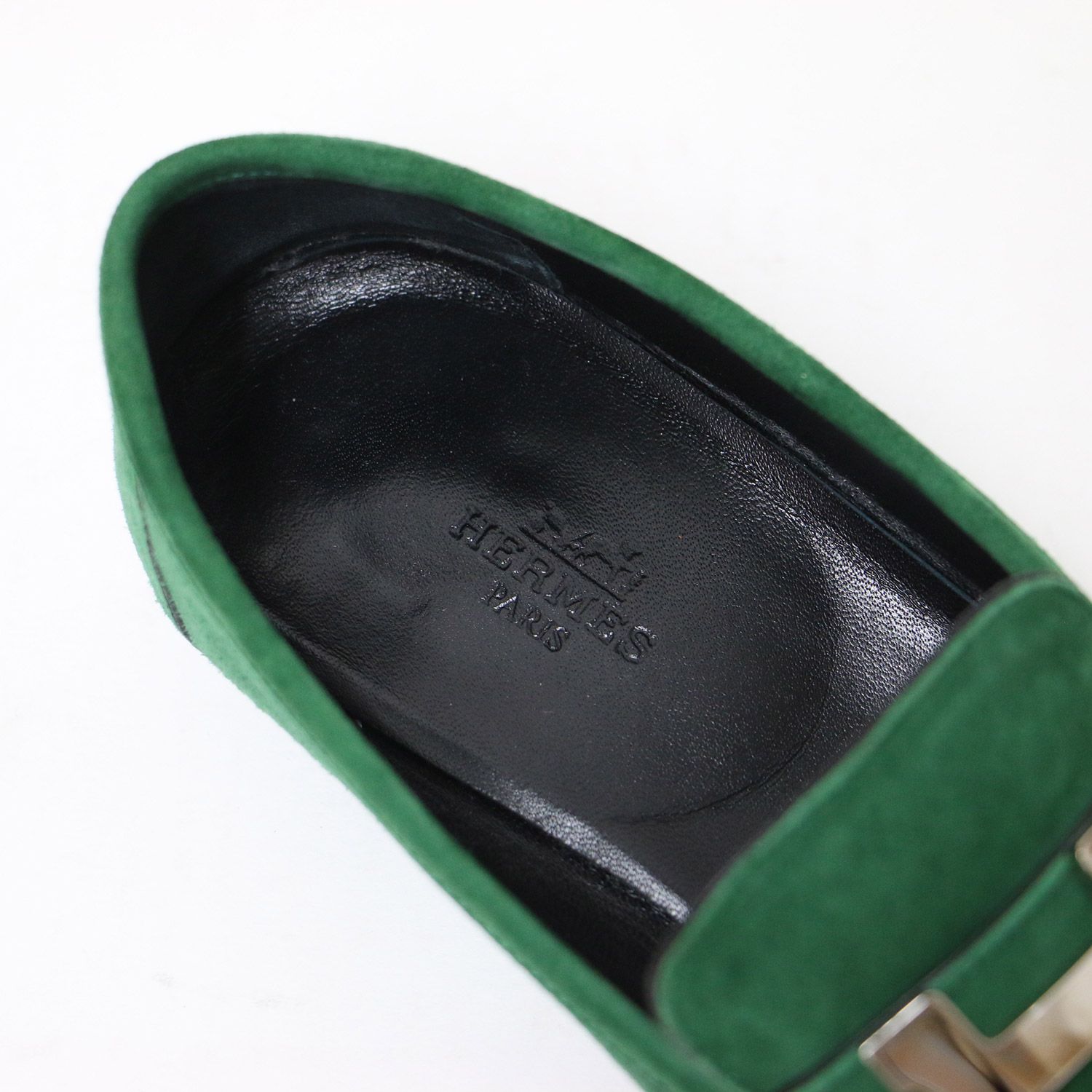 HERMES エルメス グリーン サイズ:37(24.0cm) | モカシン パリ