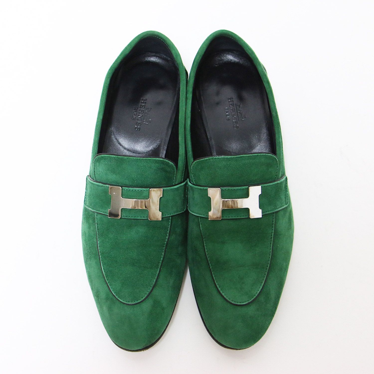 HERMES エルメス グリーン サイズ:37(24.0cm) | モカシン パリ