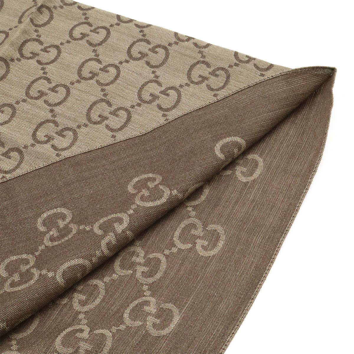 GUCCI グッチ GGロゴ ストール ショール マフラー フリンジ ウール70