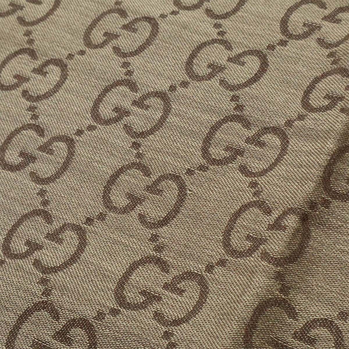 GUCCI グッチ GGロゴ ストール ショール マフラー フリンジ ウール70