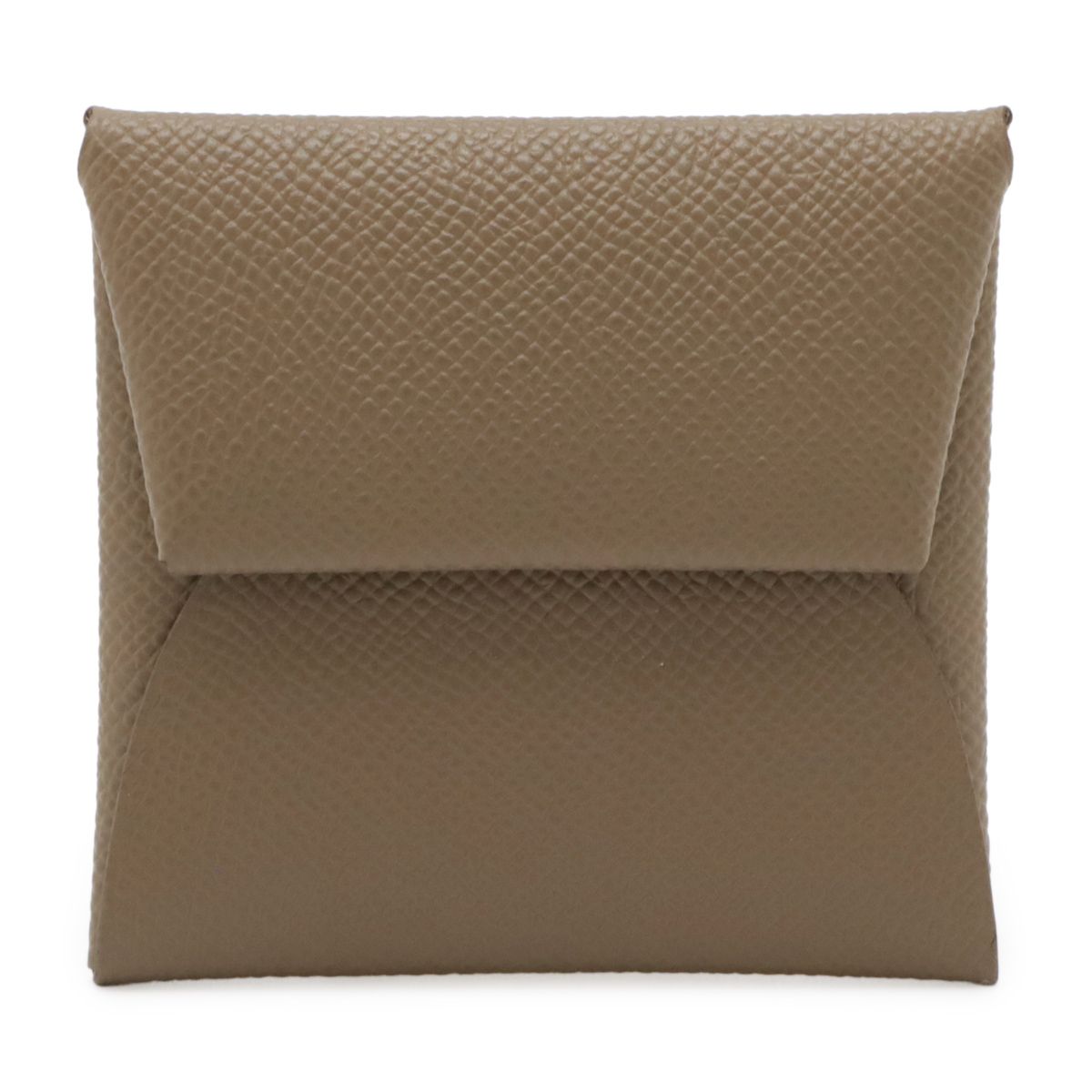 HERMES エルメス バスティア ケース 小銭入れ パース ヴォーエプソン レザー エトゥープ グレージュ シルバー金具 Z刻印 HERMES エルメス バスティア コインケース 小銭入れ コインパース