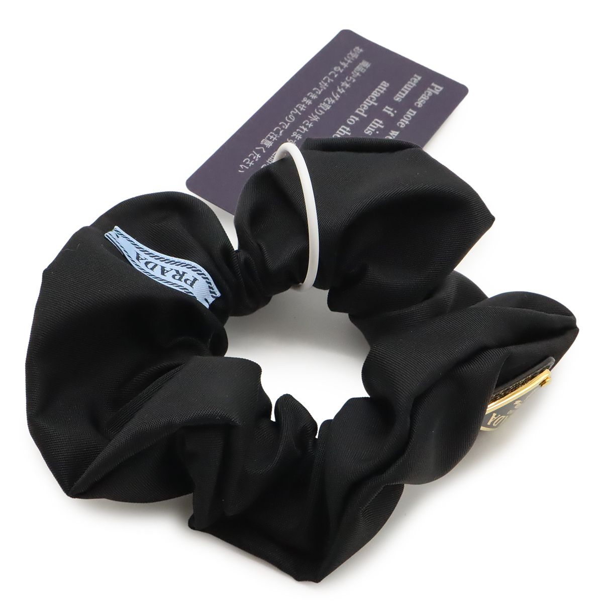 PRADA プラダ トライアングルロゴ シュシュ ヘアアクセサリー ヘアゴム