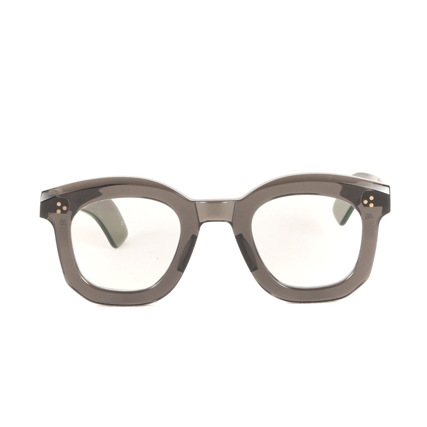 MAX PITTION マックス ピティオン 24 AW Continuer 別注 クリア アセテート アイウェア 46 JAPAN スレートグレー 28 146 メンズ