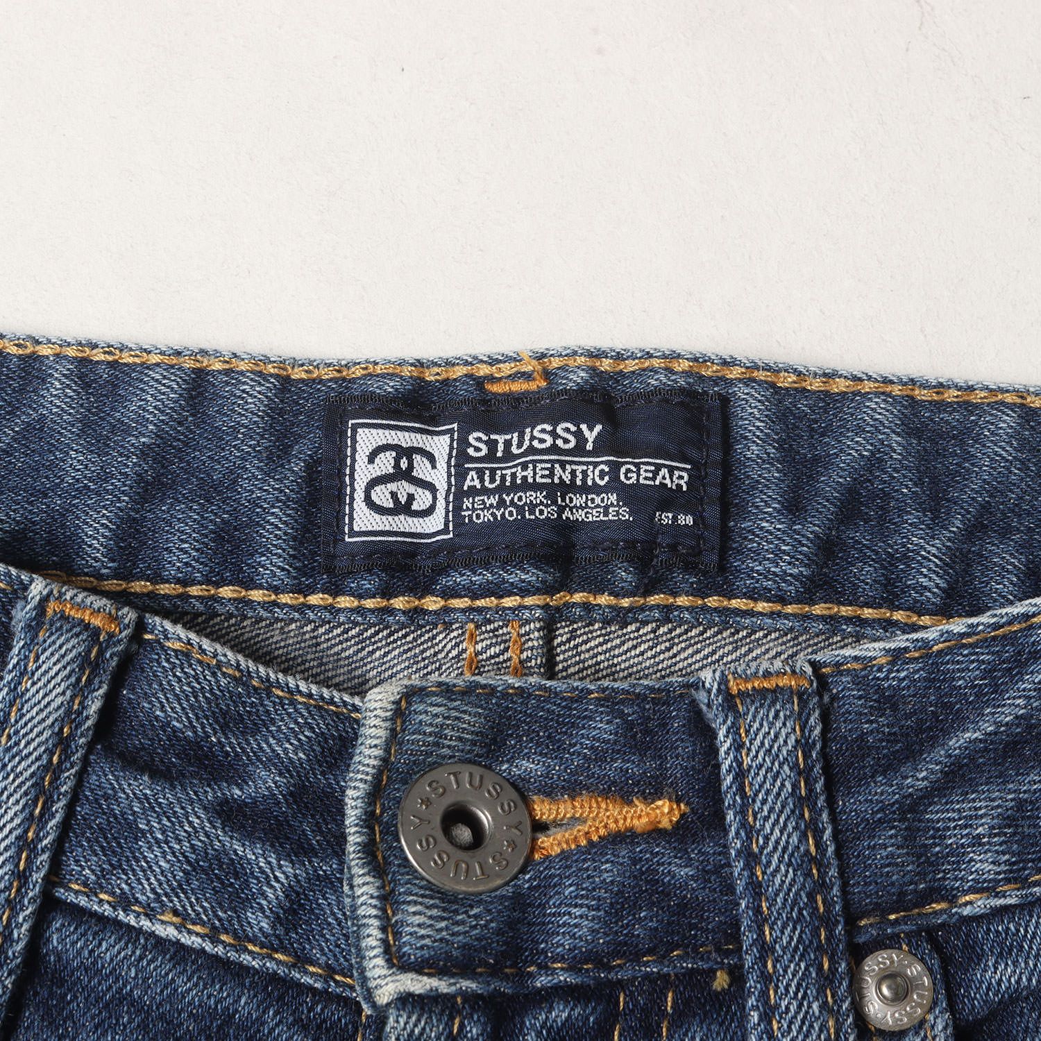 STUSSY ステューシー パンツ インディゴ サイズ:28 | SSリンク ヴィンテージ加工 ストレッチ スキニー デニムパンツ | ボトムス ジーンズ ジーパン【メンズ】【中古】【K4646】 STUSSY ステューシー パンツ インディゴ サイズ:28 | SSリンク