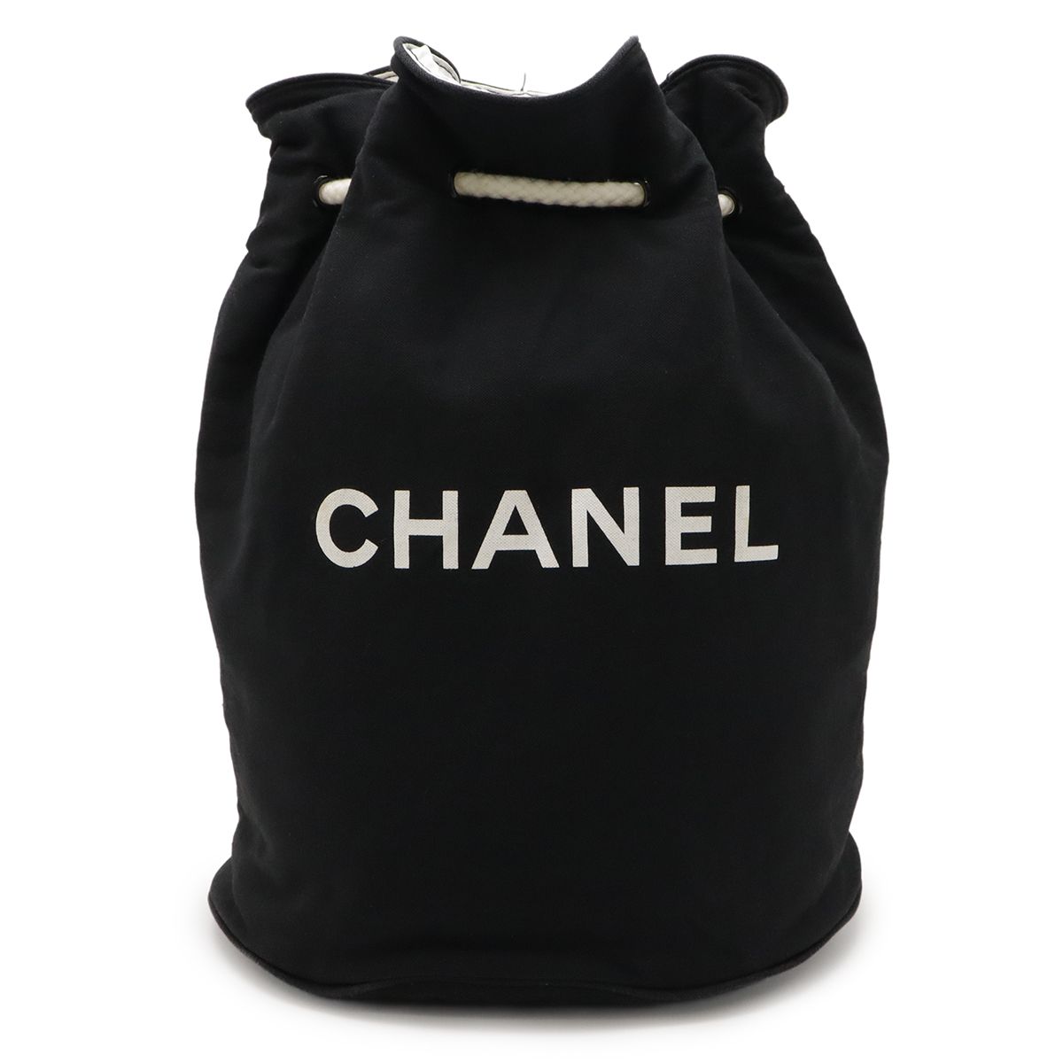レディース CHANEL シャネル ノベルティ ロゴプリント プールバッグ 