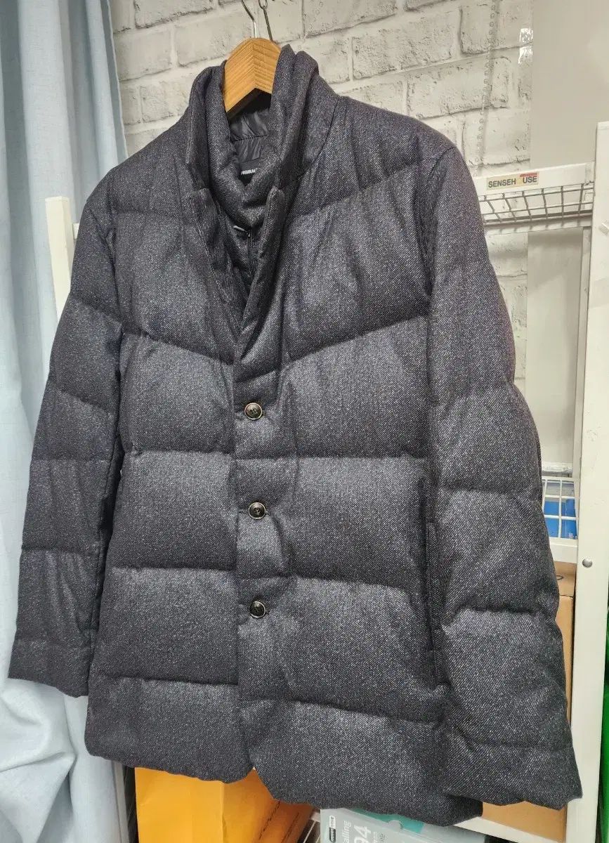 ZIOZIA メンズ ダウンジャケット スリム110 キルティング ダックダウンジャケット XD 53