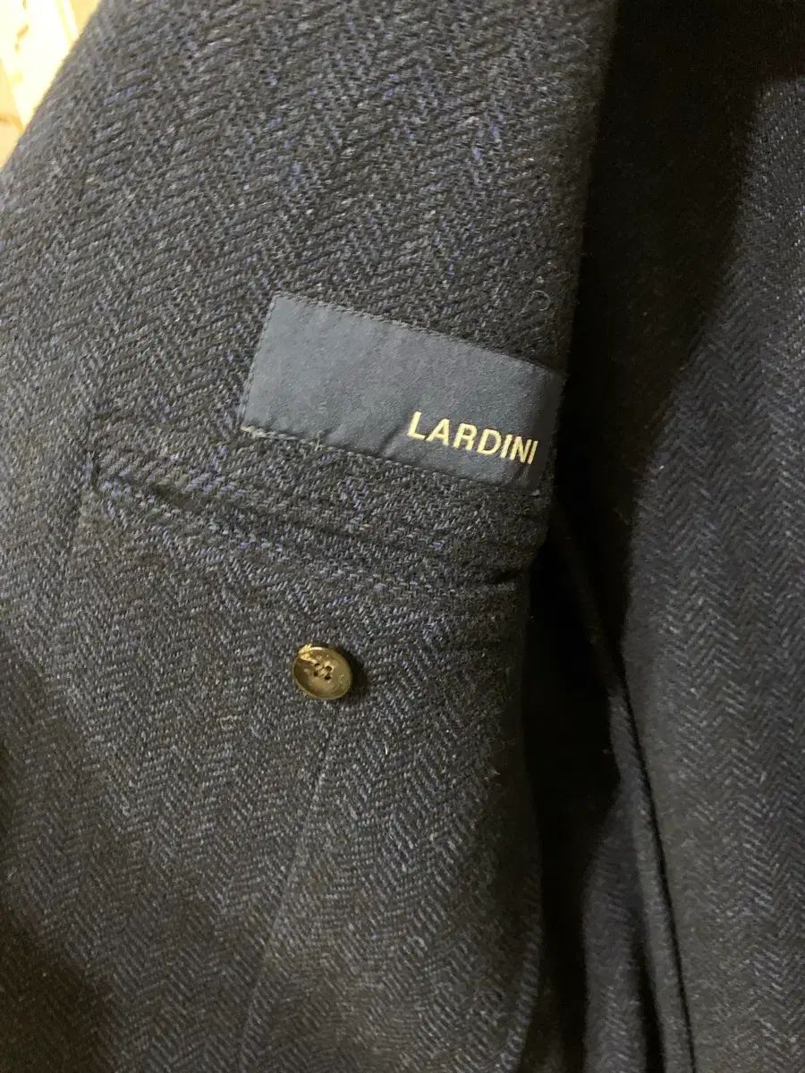 Lardini ラルディーニ メンズ ヘリンボーン ジャケット ネイビー