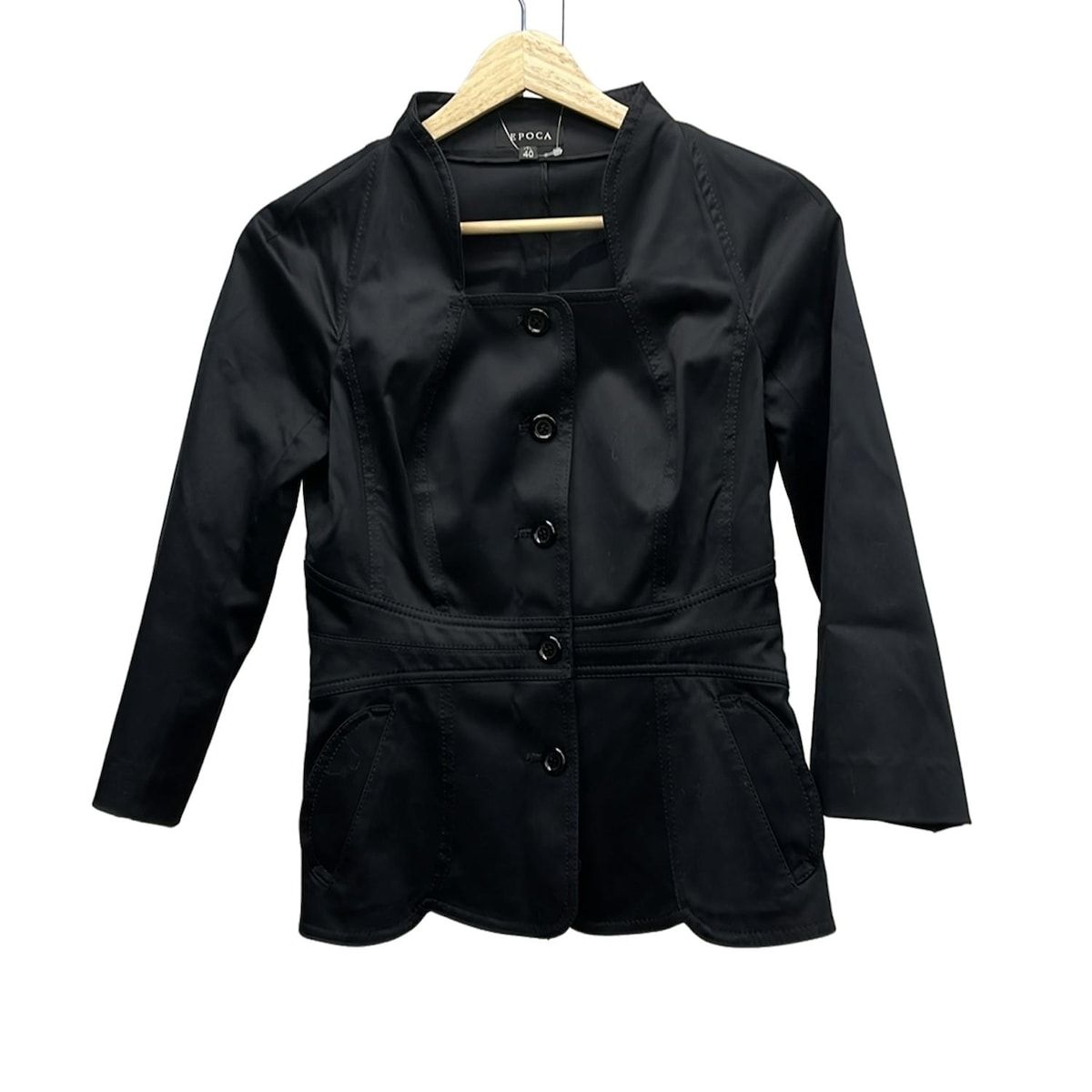 EPOCA(エポカ) コート サイズ40 M レディース美品 - 黒 長袖/ショート