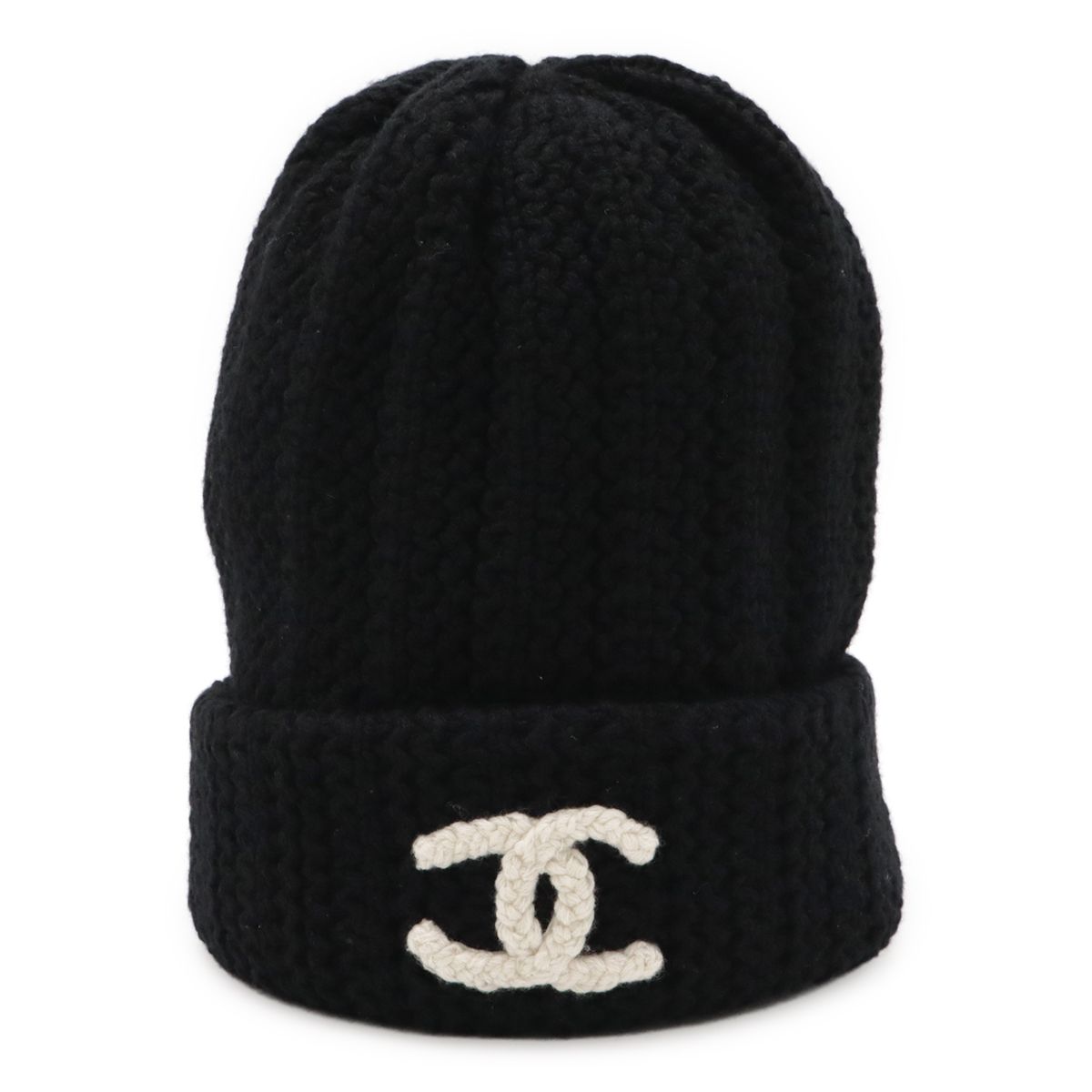 CHANEL シャネル ココマーク ニット帽 ニットキャップ 帽子 カシミヤ