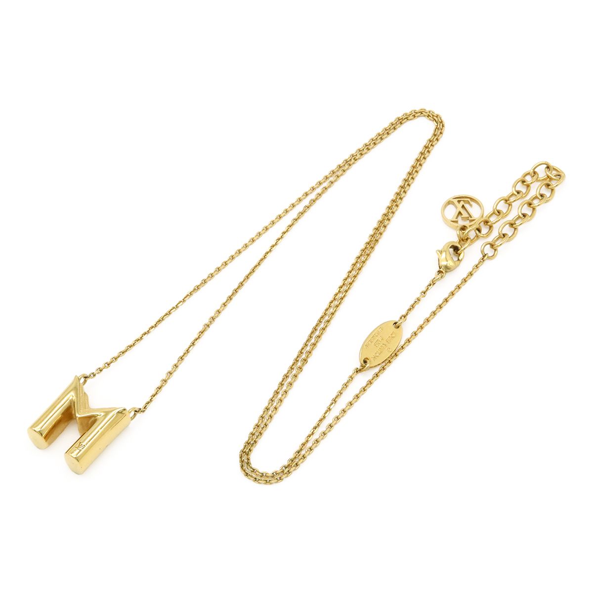 LOUIS VUITTON ルイ ヴィトン ネックレス LV&ME M イニシャル