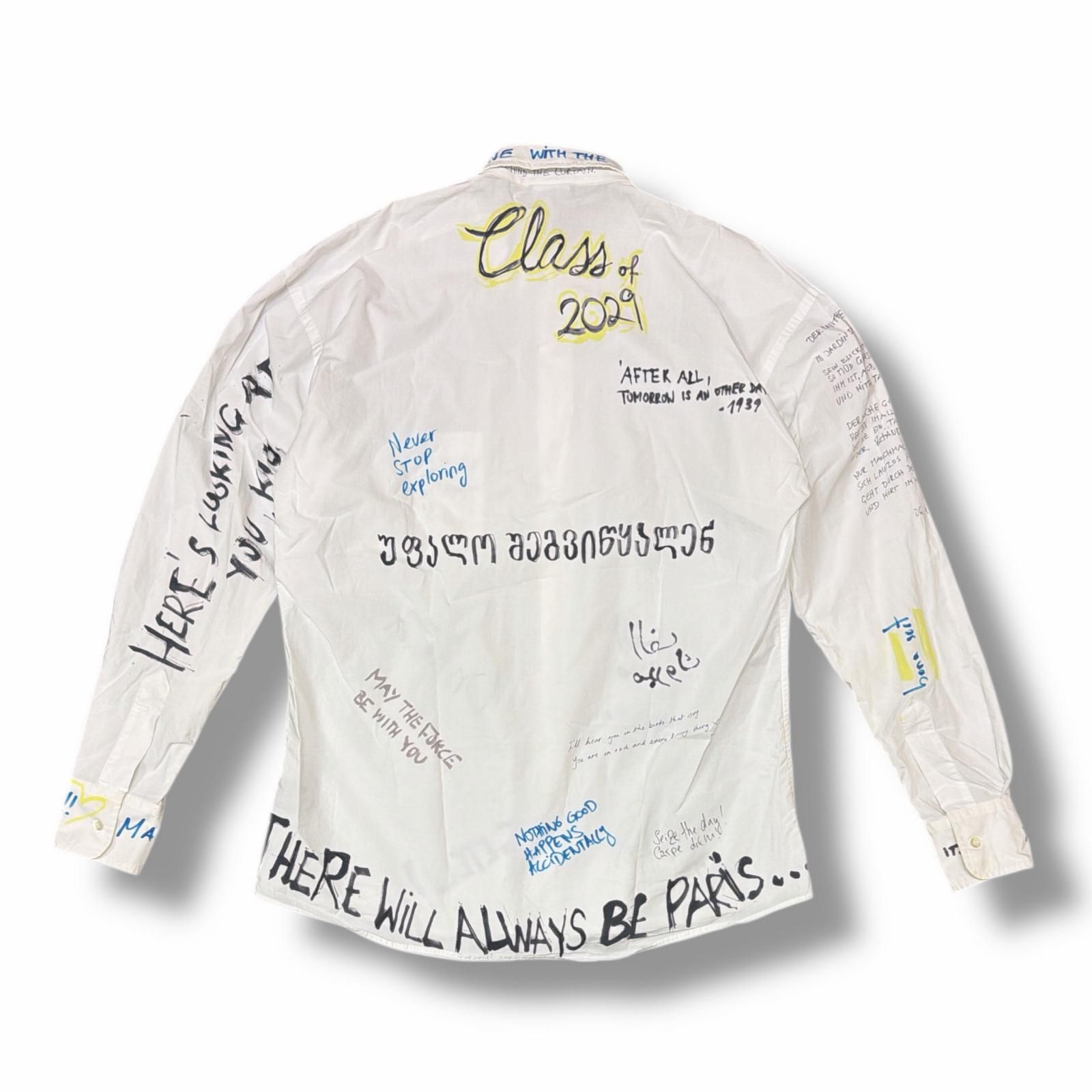 VETEMENTS 19SS ペイント 総柄 長袖シャツ ヴェトモン USS196003 