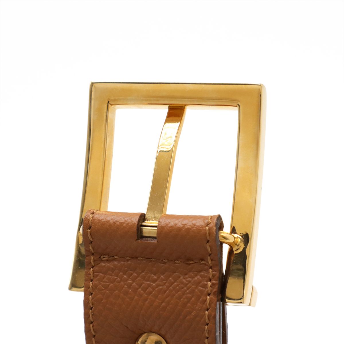 BVLGARI ブルガリ ロゴ スクエアバックル ベルト レザー ライト