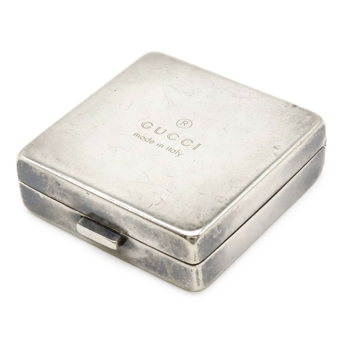 GUCCI グッチ ロゴ スクエア ピルケース 小物入れ SV 925 シルバー925
