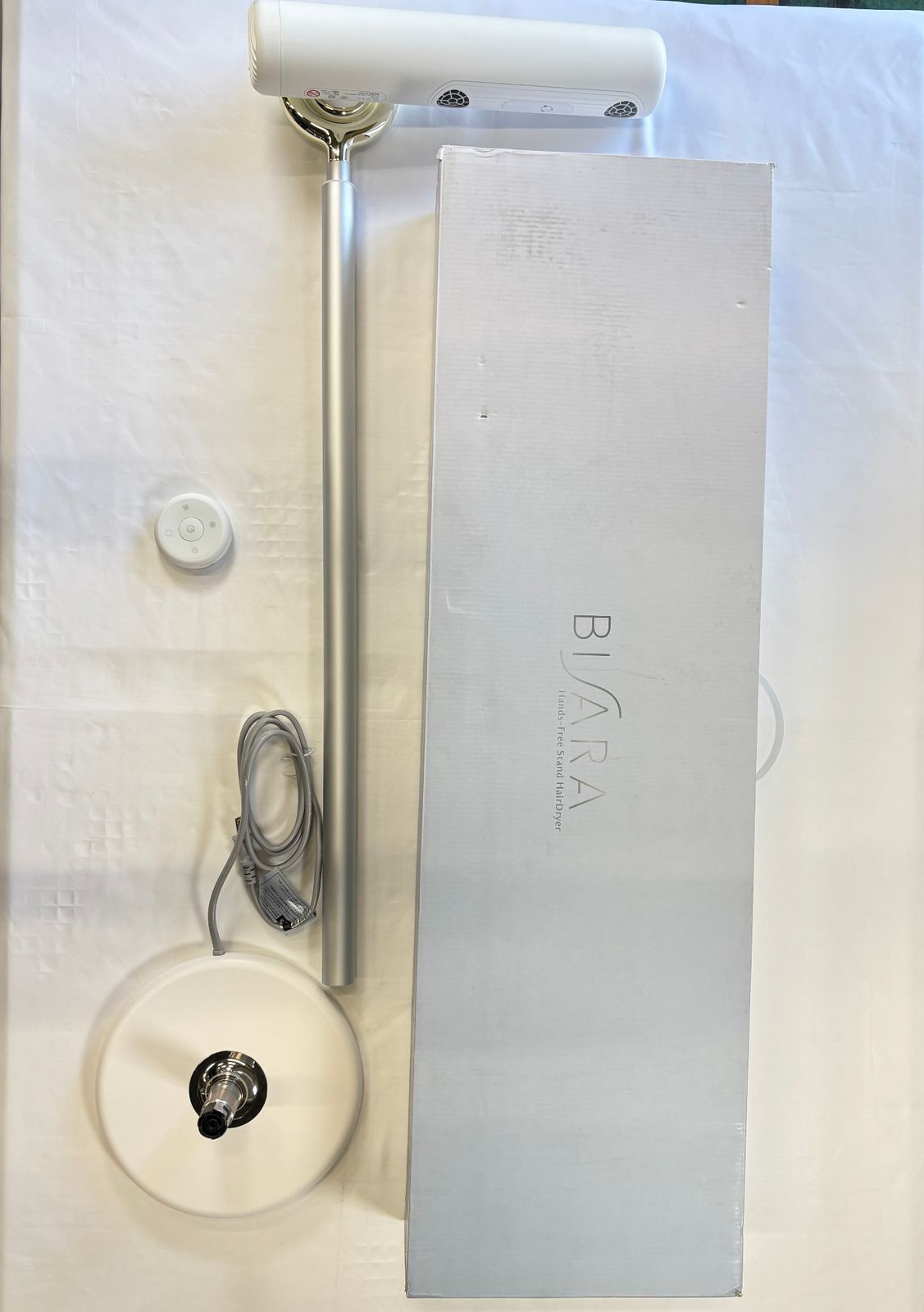 BISARA ビサラ ハンズフリースタンドヘアドライヤー ミルキーホワイト QS 151 MW