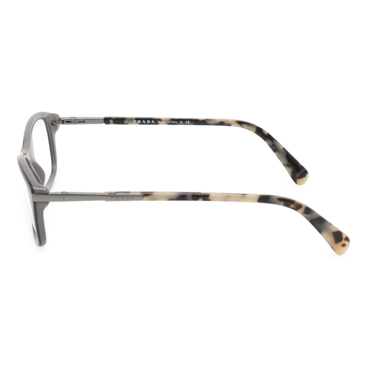 PRADA プラダ 眼鏡 めがね 伊達メガネ メガネフレーム スクエアタイプ 度なし クリア グレー マーブル 54 17 VPR 04 P