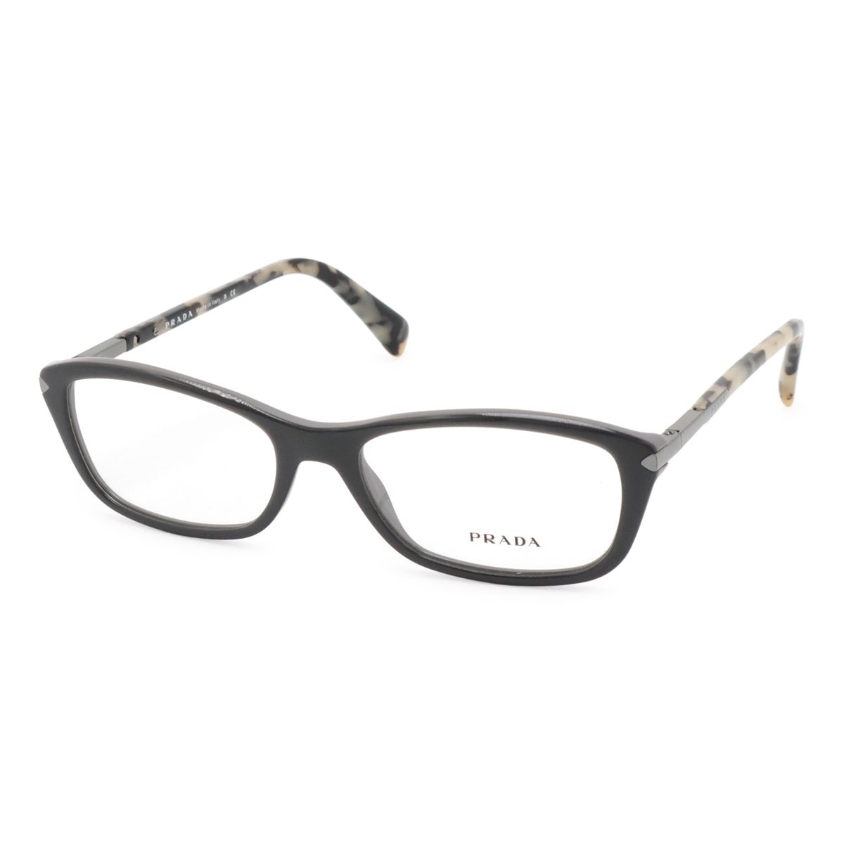 PRADA プラダ 眼鏡 めがね 伊達メガネ メガネフレーム スクエアタイプ 度なし クリア グレー マーブル 54□17 VPR04P PRADA プラダ 眼鏡 めがね 伊達メガネ メガネフレーム スクエアタイプ