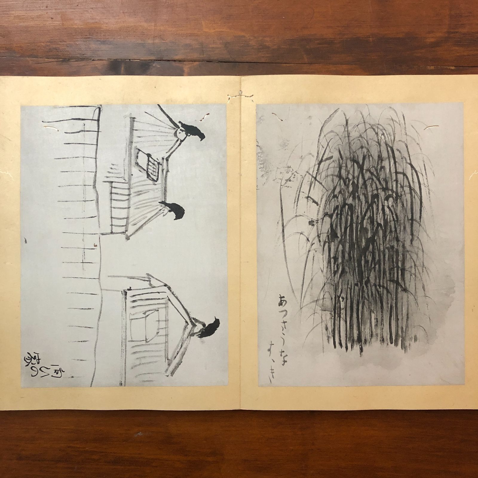8◇子規居士十五週忌記念画帳 肉筆 俳画 俳句 河東碧梧桐・中村不折 