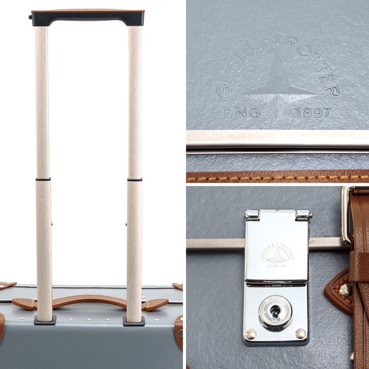  級 GLOBE-TROTTER グローブトロッター センテナリー キャリーオン グレー キャラメル 機内持ち込み 4輪 スーツケース キャリーバッグ キャリーケース バッグ