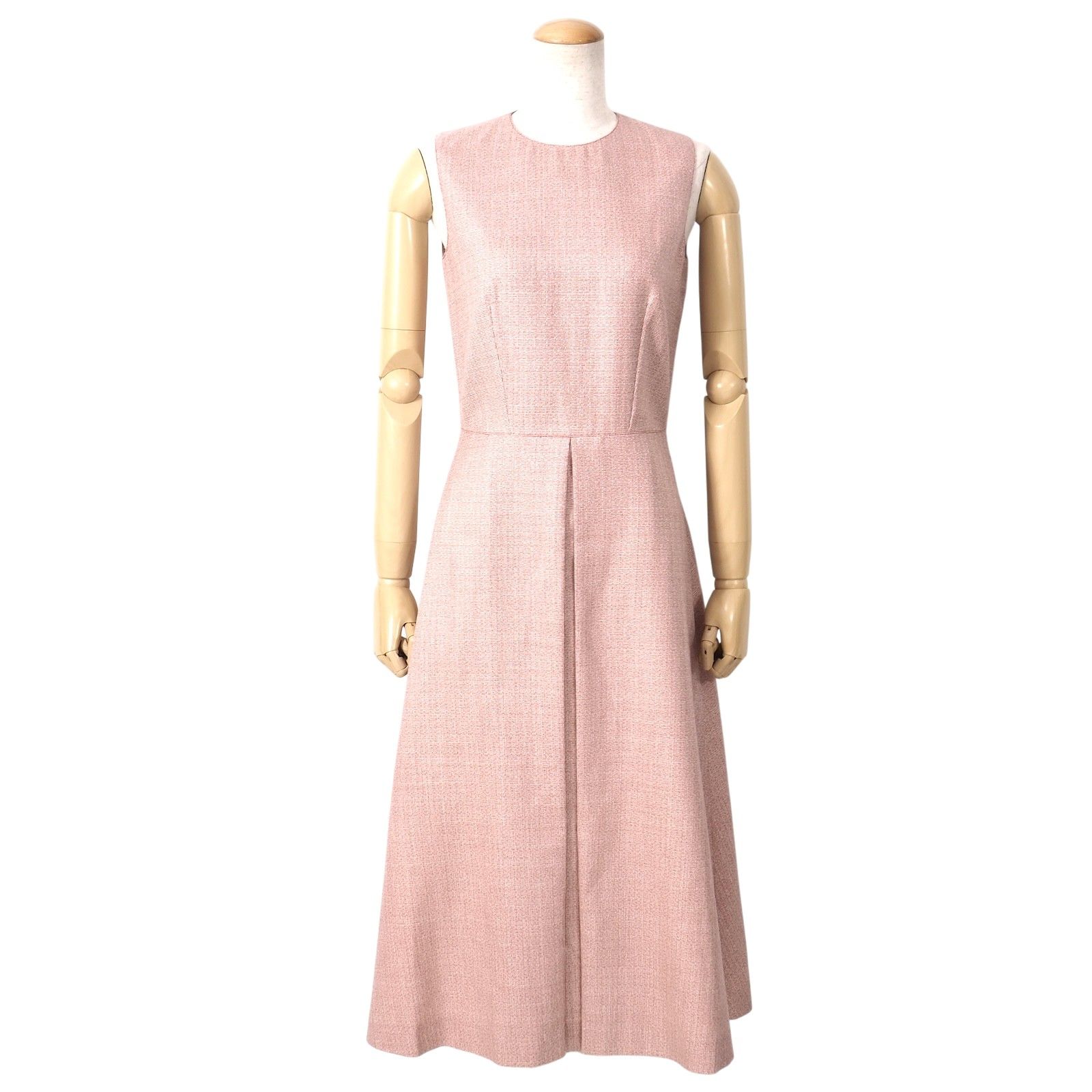 キートン Kiton カシミヤ シルク Aライン ワンピース 40 ピンク レディース 5 YK 012