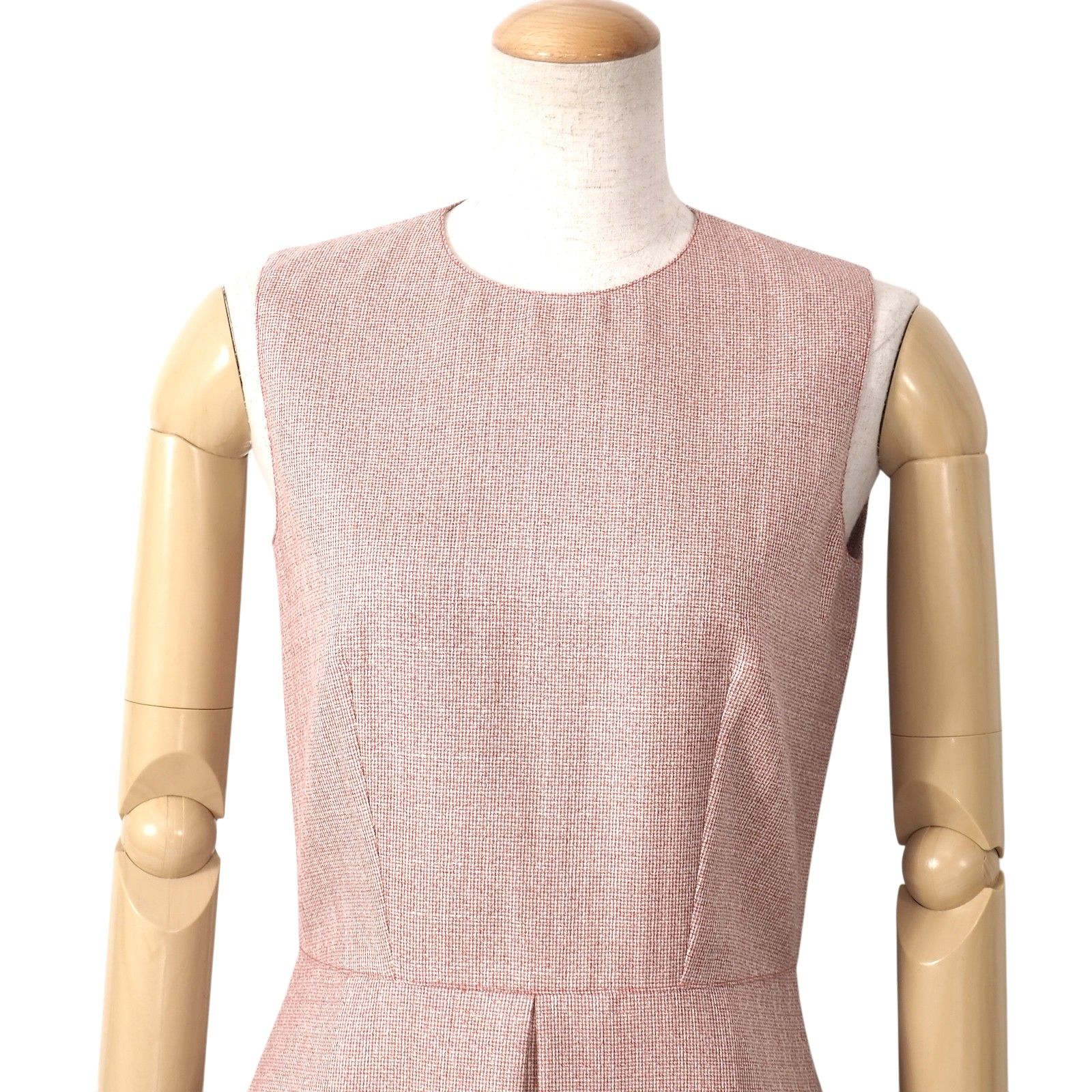 キートン Kiton カシミヤ シルク Aライン ワンピース 40 ピンク レディース 5 YK 012