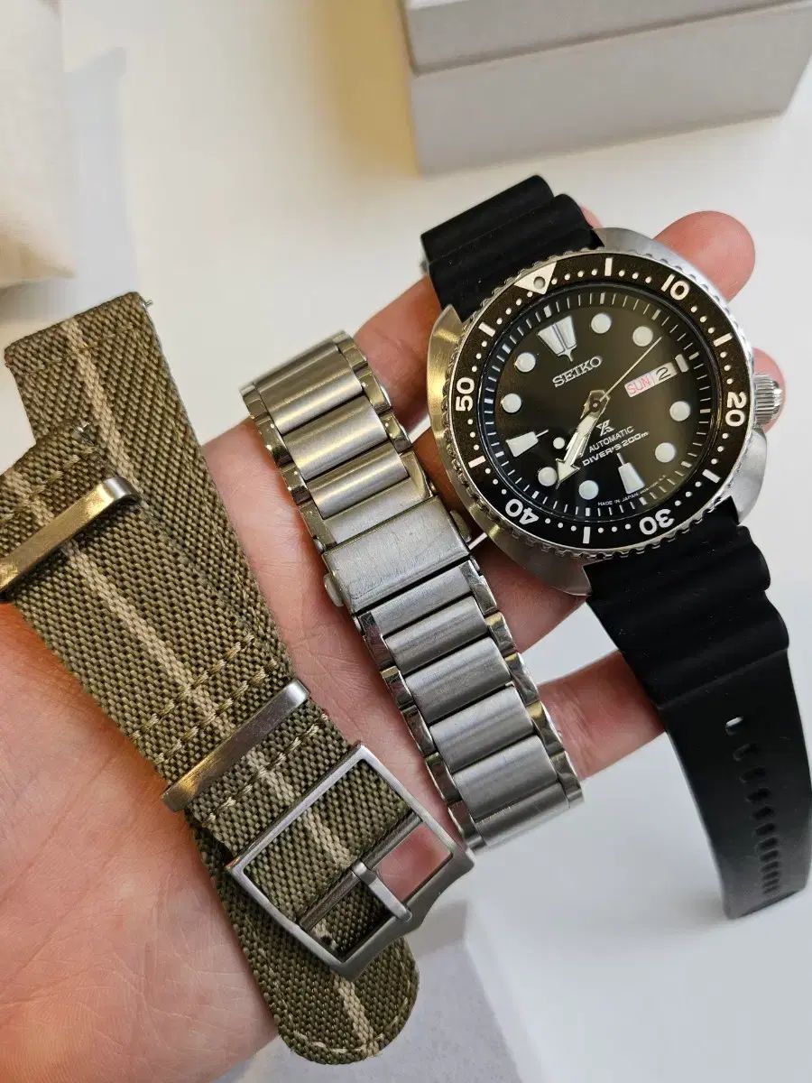  セイコー タートル srpe93j 日本 生産 直送 ストラップ 3本 ライトアウター 自動巻き時計 腕時計(アナログ)