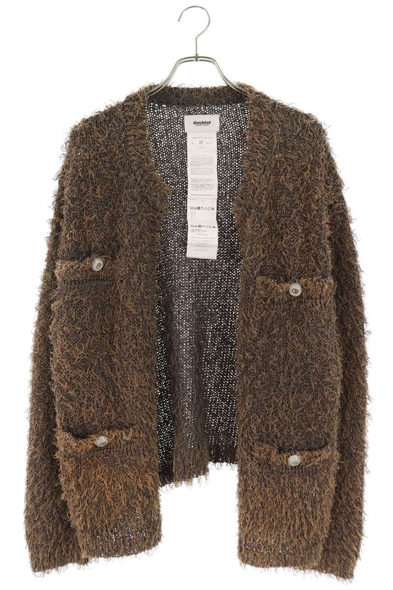 ダブレット 25SS56KN186 ツイードニットカーディガン メンズ S - メルカリ