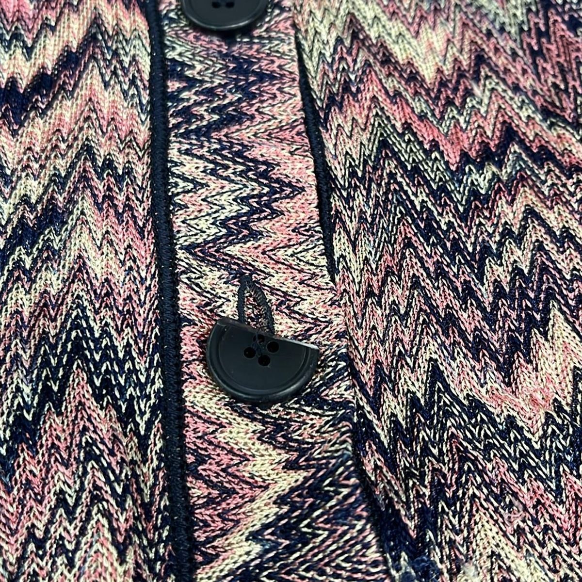 MISSONI(ミッソーニ) カーディガン サイズ42 M レディース - ネイビー