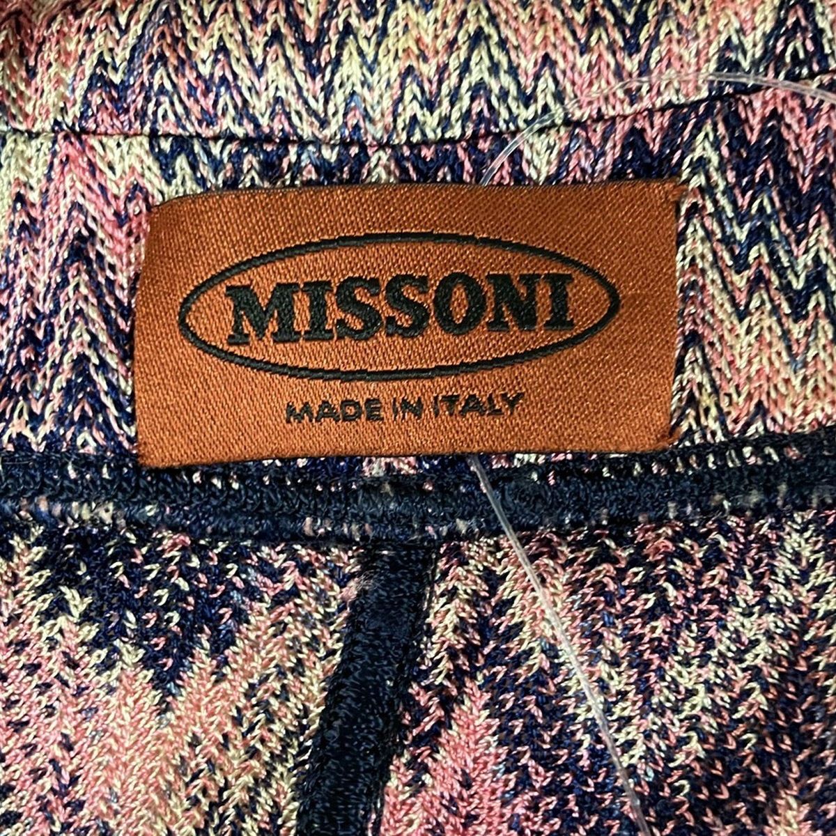 MISSONI(ミッソーニ) カーディガン サイズ42 M レディース - ネイビー