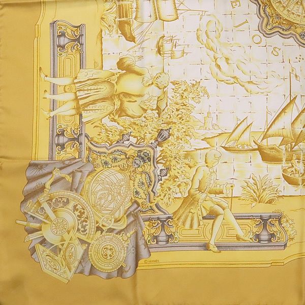 エルメス　HERMES　スカーフ　カレ90　アズレージョ エルメス カレ90 AZVLEJOS アズレージョ スカーフ シルク ネイビー