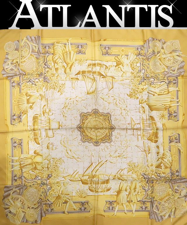 広尾店】エルメス HERMES カレ90 大判スカーフ AZVLEJOS アズレージョ