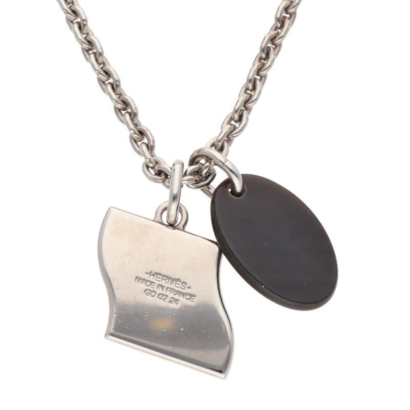 エルメス パラード ラッカーメタルバッファローホーンネックレス