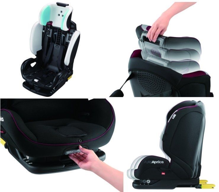 美品　アップリカ　フォームフィット　ISOFIX ジュニアシート　ラズベリー 美品 フォームフィット ラズベリーローズ 2022365 アップリカ製