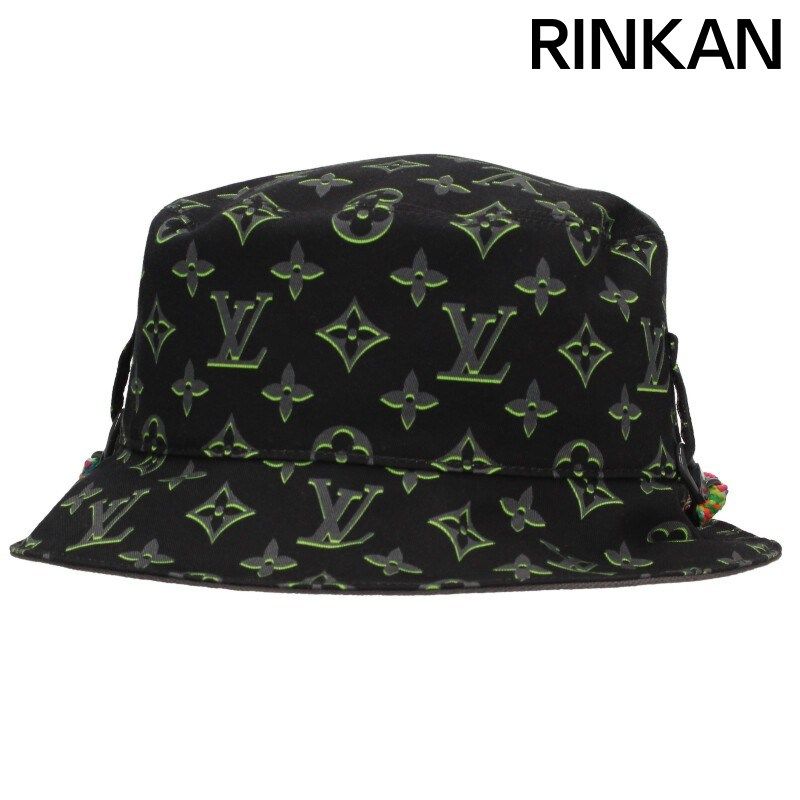 ルイヴィトン M7085M LVプレイ モノグラムリバーシブルハット メンズ