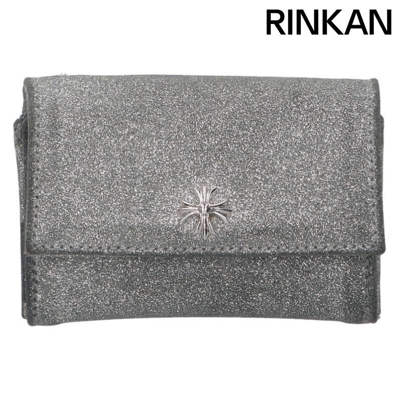 クロムハーツ TINY WALLET タイニーウォレット CHプラスボタングリッター財布 メンズ