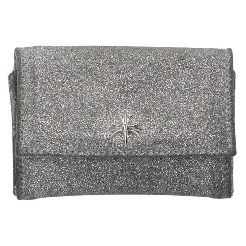 クロムハーツ TINY WALLET タイニーウォレット CHプラスボタングリッター財布 メンズ