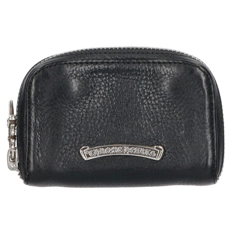 確実正規品　クロムハーツ　コインケース クロムハーツ COIN CASE ダガーラウンドジップレザーコインケース