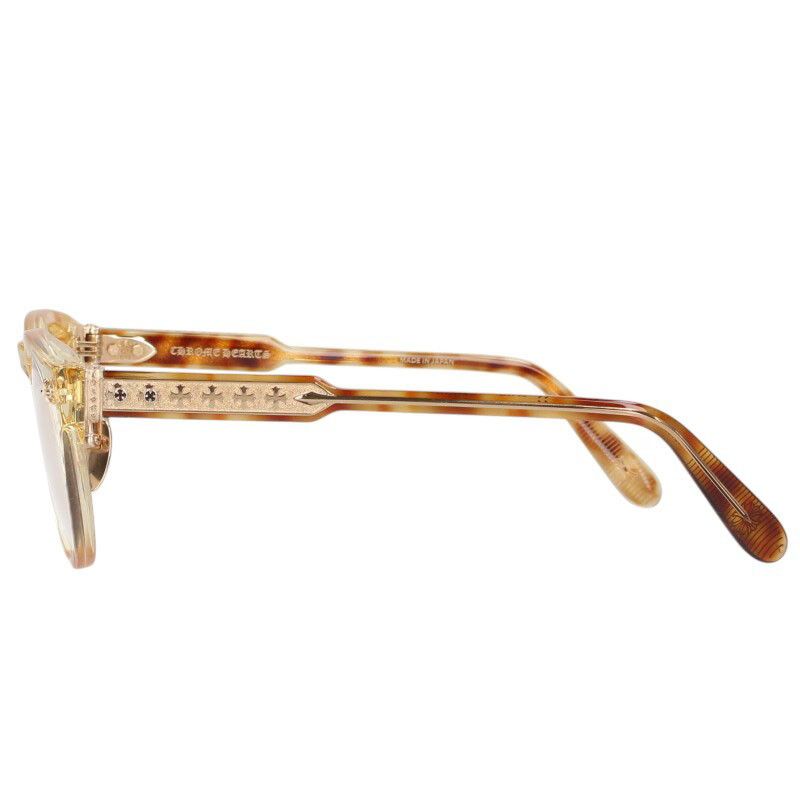 クロムハーツ クロステンプルボストンフレーム眼鏡 メンズ 49 24-147