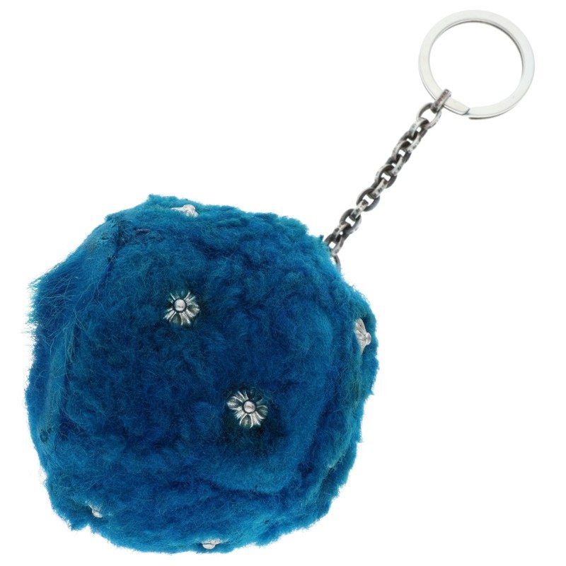 クロムハーツ FUZZY DICE ファジーダイス クロスボタンキーリング メンズ