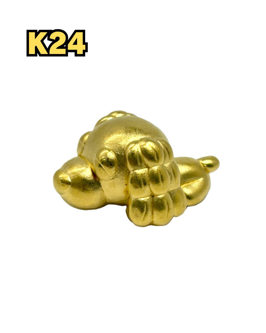 K 24 純金 ホールマーク1000 置物 お茶犬 犬 10.0ｇ 3.5 cm×2.5 cm