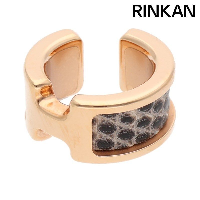 エルメス オランプPM リザードピンクゴールドプレーテッドイヤーカフ レディース