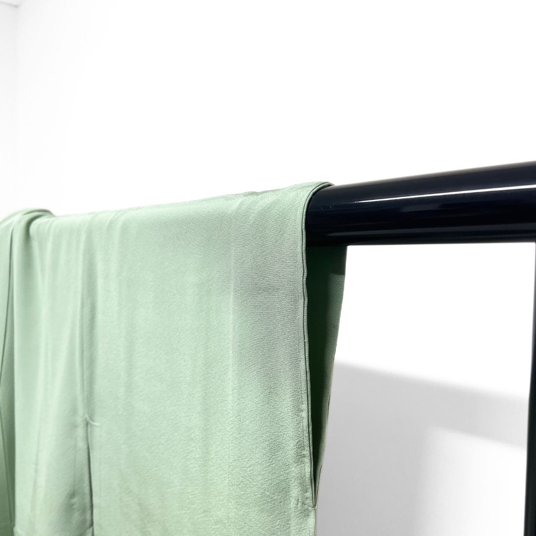 未着用 色無地 ライトグリーン 大丸タグ パーティ 着物 115b d 安い ms