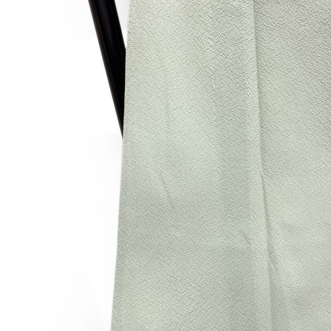 色無地 単衣 くすみカラー お茶会 パーティ ライトグリーン 着物 115b