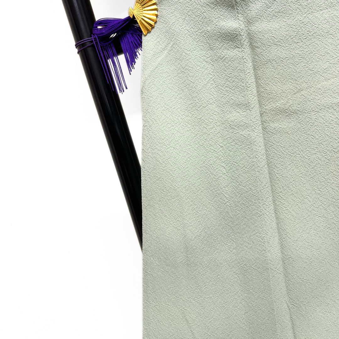  色無地 単衣 くすみ お茶会 パーティ ライトグリーン 着物 115 b d ms 色無地 着物