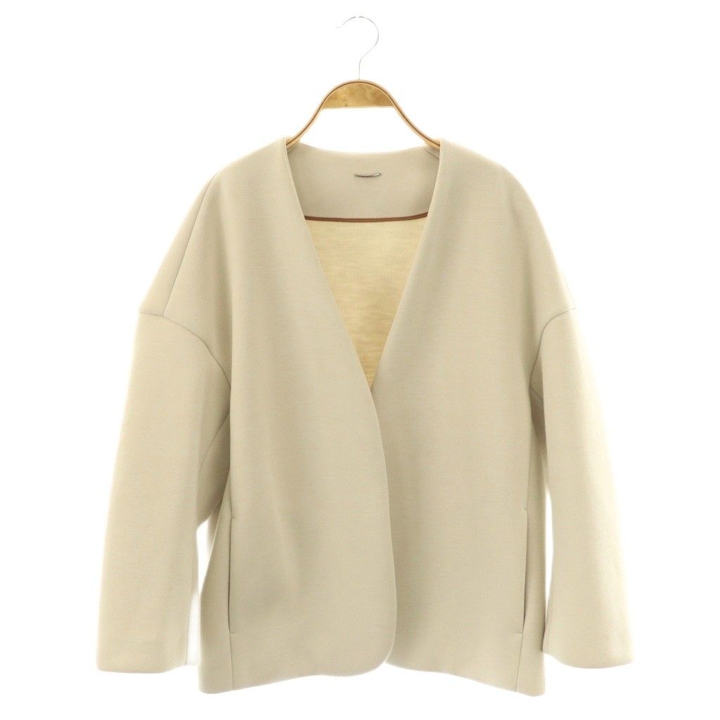 プラージュ Plage ノーカラージャケット オーバーサイズ 38 ベージュ