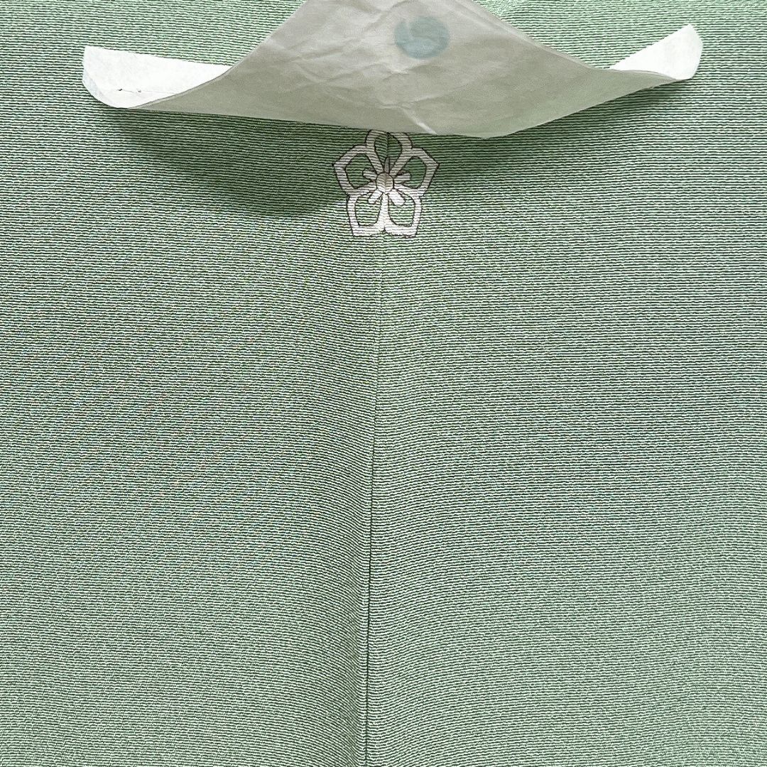 未着用 色無地 ライトグリーン 大丸タグ パーティ 着物 115b d 安い ms